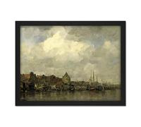Artery8 Jacob Maris The Schreierstoren On Outside Painting Artwork Framed Wall Art Print 18X24 Inch