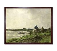 Artery8 Jacob Maris Towpath Canal Horse Painting Art Print Framed Poster Wall Decor 12x16 inch