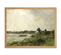 Artery8 Jacob Maris Towpath Canal Horse Painting Art Print Framed Poster Wall Decor 12x16 inch