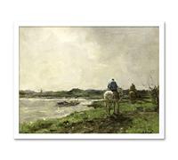 Artery8 Jacob Maris Towpath Canal Horse Painting Art Print Framed Poster Wall Decor 12x16 inch