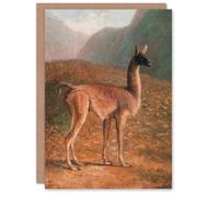 Artery8 Jacques Laurent Agasse Art Card Guanaco Llama Oil Painting Artery8 Multicolor