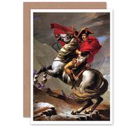 Artery8 Jacques Louis David Napoleon Crosses Great St Bernard Pass Greetings Card in Grey Artery8 Grey