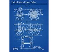 Artery8 James Combined Hose Reel Ladder Truck 1883 Patent Large Wall Art Poster Print Thick Paper 18X24 Inch