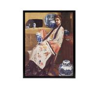 Artery8 James McNeill Whistler Purple & Rose Framed Canvas Wall Art Print | Size: W12" x H16" Artery8 Multicolor W12" x H16"