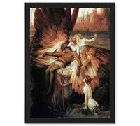 Artery8 James Mourning For Icarus Myth Greek Wings Painting Artwork Framed Wall Art Print A4