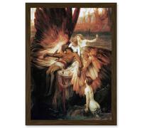 James Mourning For Icarus Myth Greek Wings Painting Artwork Framed Wall Art Print A4 Artery8 Brown One Size