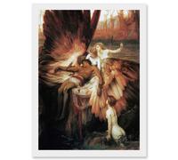 James Mourning For Icarus Myth Greek Wings Painting Artwork Framed Wall Art Print A4 Artery8 White One Size