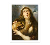 Artery8 Jan Boeckhorst Mary Magdalene Religious Painting Artwork Framed Wall Art Print 18X24 Inch