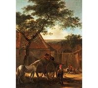Artery8 Jan Both Farmyard Premium Wall Art Canvas Print 18X24 Inch