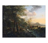 Artery8 Jan Both Italian Landscape Draughtsman Painting Art Print Canvas Premium Wall Decor Poster Mural