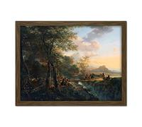 Artery8 Jan Both Italian Landscape Draughtsman Painting Artwork Framed Wall Art Print 18X24 Inch