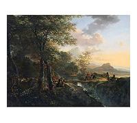 Artery8 Jan Both Italian Landscape Draughtsman Painting Unframed Wall Art Print Poster Home Decor Premium