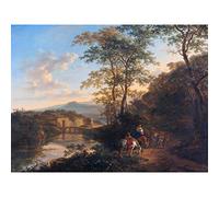 Artery8 Jan Both Italian Landscape Ponte Molle Painting Extra Large XL Wall Art Poster Print
