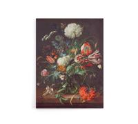 Artery8 Jan Davidsz De Heem Vase Of Flowers Canvas Wall Art Print | Size: W24" x H32" Artery8 Multicolor W24" x H32"