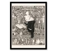 Artery8 Jan Toorop Framed Wall Art Conductor With Violins And Smoking Chimneys - A4 Size
