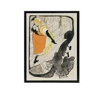 Artery8 Jane Avril Can Can Dancer Framed Canvas Wall Art Print Toulouse Lautrec | Size: W18" x H24" Artery8 Multicolor W18" x H24"