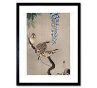Artery8 Japan Nature Sparrow Bird Flower Shoson Ohara Koson Framed Wall Art Print