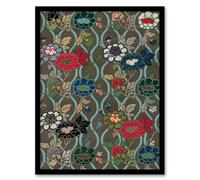 Artery8 Japanese Floral Pattern G A Audsley Vintage Framed Wall Art Print | Size: W12" x H16" Artery8 Multicolor W12" x H16"
