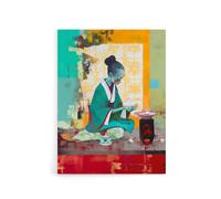 Artery8 Japanese Tea Ceremony Scene Canvas Wall Art Print | Size: W24" x H32" Artery8 Multicolor W24" x H32"