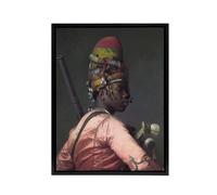 Artery8 Jean Leon Gerome Bashi Bazouk Portrait Framed Canvas Wall Art Print | Size: W18" x H24" Artery8 Multicolor W18" x H24"