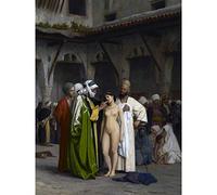 Artery8 Jean Leon Gerome Slave Market Painting Premium Wall Art Canvas Print 18X24 Inch