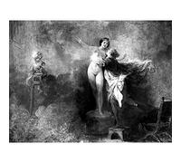 Artery8 Jeanhonore Fragonard Pygmalion And Galatea Painting Premium Wall Art Canvas Print 18X24 Inch