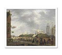 Artery8 Jelgerhuis Small Fish Market Amsterdam Painting Art Print Framed Poster Wall Decor 12x16 inch