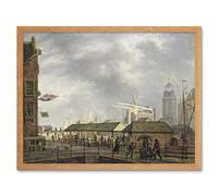 Artery8 Jelgerhuis Small Fish Market Amsterdam Painting Art Print Framed Poster Wall Decor 12x16 inch