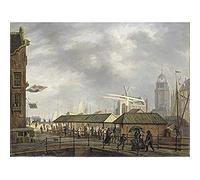 Artery8 Jelgerhuis Small Fish Market Amsterdam Painting Unframed Wall Art Print Poster Home Decor Premium