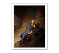 Artery8 Jeremiah Lamenting The Destruction Of Jerusalem Artwork Framed Wall Art Print 18X24 Inch
