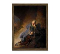 Artery8 Jeremiah Lamenting The Destruction Of Jerusalem Artwork Framed Wall Art Print 18X24 Inch
