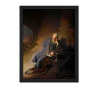 Artery8 Jeremiah Lamenting The Destruction Of Jerusalem Artwork Framed Wall Art Print 18X24 Inch