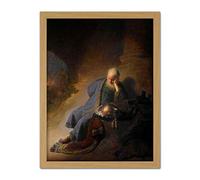 Artery8 Jeremiah Lamenting The Destruction Of Jerusalem Artwork Framed Wall Art Print 18X24 Inch