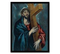 Artery8 Jesus Christ Carrying The Cross El Greco Framed Wall Art Print | Size: W12" x H16" Artery8 Multicolor W12" x H16"