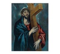 Artery8 Jesus Christ Carrying The Cross El Greco Wall Art Poster Print | Size: W12" x H16" Artery8 Multicolor W12" x H16"