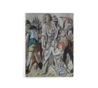 Artery8 Jesus Christ & the Sinner Max Beckmann Canvas Wall Art in Grey | Size: W24" x H32" Artery8 Grey W24" x H32"