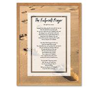 Artery8 Jesus Lord Footprints In The Sand Poem Inspirational Art Print Framed Poster Wall Decor 12x16 inch