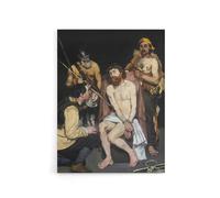 Artery8 Jesus Mocked by the Soldiers Canvas Wall Art Print 12X16 Artwork By Manet : Biblical Artwork Perfect For Reflective Spaces Adding Depth Faith And Emotional Character