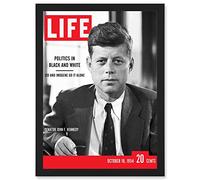Artery8 JFK John Kennedy President USA Life Magazine Cover A4 Artwork Framed Wall Art Print