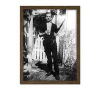 Artery8 JFK Kennedy Assassin Harvey Oswald Backyard Photo Artwork Framed Wall Art Print 18X24 Inch