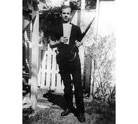 Artery8 JFK Kennedy Assassin Harvey Oswald Backyard Photo Large Wall Art Poster Print Thick Paper 18X24 Inch
