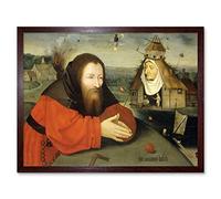 Artery8 Jheronimus Bosch Temptation Of St Anthony Painting Art Print Framed Poster Wall Decor 12x16 inch