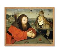 Artery8 Jheronimus Bosch Temptation Of St Anthony Painting Art Print Framed Poster Wall Decor 12x16 inch