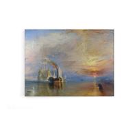 Artery8 JMW Turner The Fighting Temeraire Ship Canvas Wall Art Print | Size: W12" x H16" Artery8 Multicolor W12" x H16"