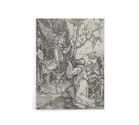 Artery8 Joachim & the Angel Albrecht Durer Canvas Wall Art Print in White | Size: W12" x H16" Artery8 White W12" x H16"