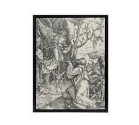 Artery8 Joachim & the Angel Albrecht Durer Framed Canvas Wall Art Print in White | Size: W12" x H16" Artery8 White W12" x H16"