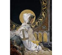 Artery8 Joaquin Sorolla Santa In Prayer 1888 Painting Large Wall Art Poster Print Thick Paper 18X24 Inch