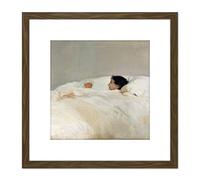 Artery8 Joaquin Sorolla Y Bastida Mother 8X8 Inch Square Wooden Framed Wall Art Print Picture with Mount