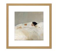 Artery8 Joaquin Sorolla Y Bastida Mother 8X8 Inch Square Wooden Framed Wall Art Print Picture with Mount
