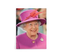 Artery8 Joel Rouse Queen Elizabeth II Photograph Canvas Wall Art Print in Pink | Size: W12" x H16" Artery8 Pink W12" x H16"
